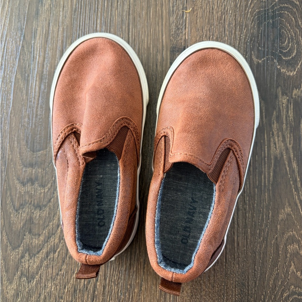 Old Navy Tan Slip-On Kids Sneakers